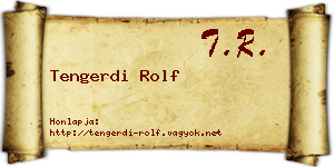 Tengerdi Rolf névjegykártya